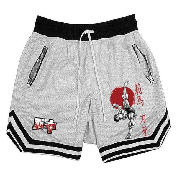 Hanma Baki Anime Quick Dry Mesh Shorts - Image 4