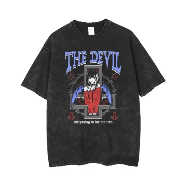 Gothic Printed Oversized T-Shirt for Men - Image 4