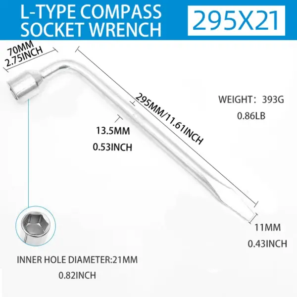 L Type Hexagonal Head Tire Lug Wrench - Image 7