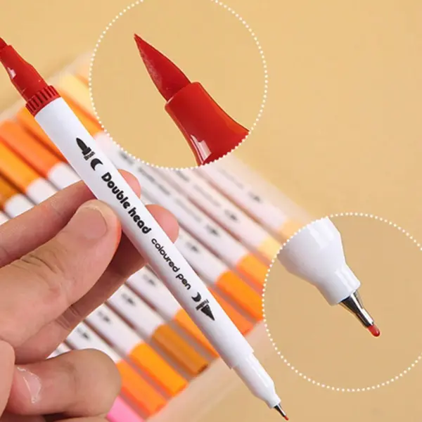 120 Color Dual Tip Brush Marker Set - Image 4