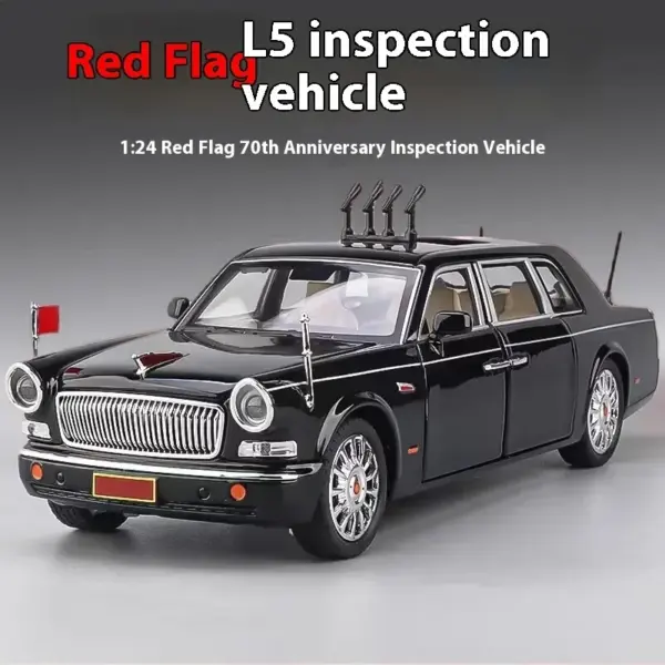 1:24 Alloy HONGQI L5 Model Car with Sound - Image 2