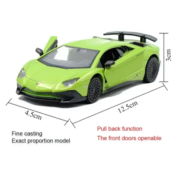 1:36 Lamborghini Aventador Diecast Model Car - Image 2