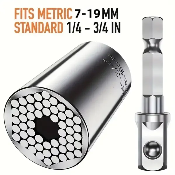 Universal Socket Wrench Set with Power Drill Adapter - Image 4