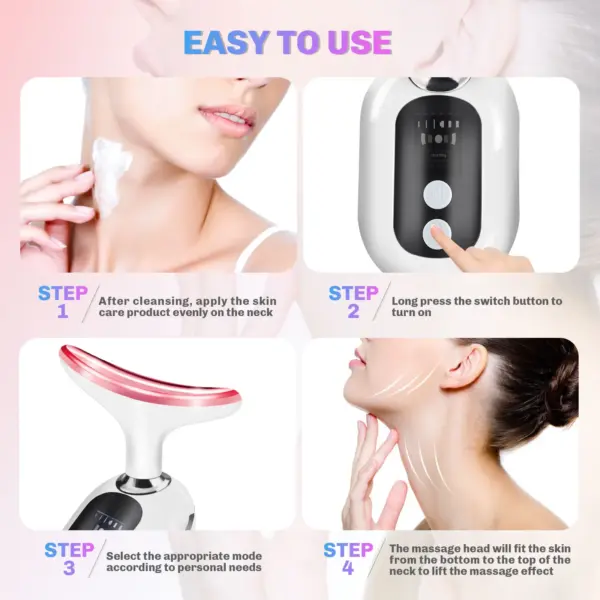 Neck and Face Lifting Massager with LED Lights - Image 6