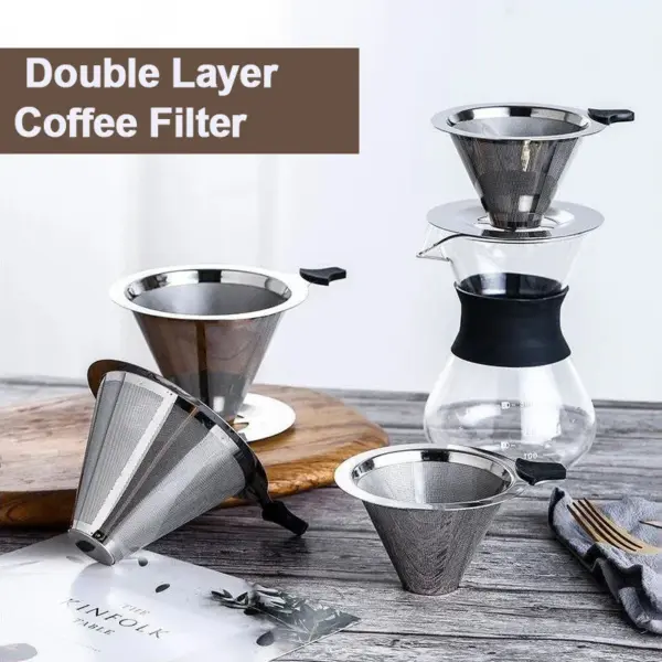 Double Layer Stainless Steel Coffee Filter