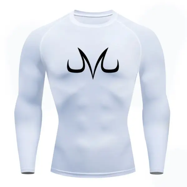 Anime Print Men's Compression Sports Shirt - Image 3