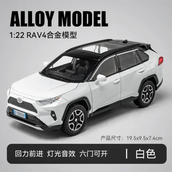 1:22 Diecast Metal Toyota RAV4 Model Car - Image 7
