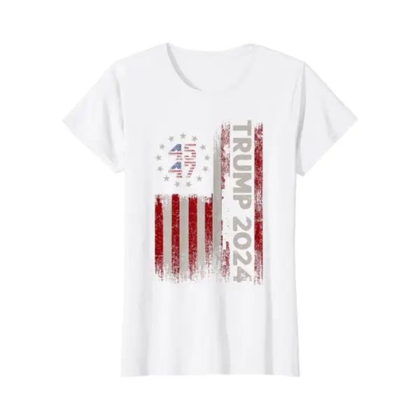 Trump 2024 American Flag Women's T-Shirt - Image 2