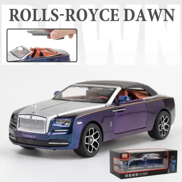 1:24 Alloy Rolls-Royce Dawn Diecast Model Car - Image 14