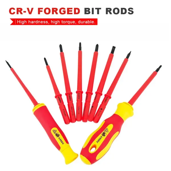 Insulated Screwdriver Set for Electricians - 10 Pcs - Image 2