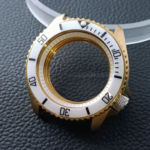 42mm Gold Rose Gold Stainless Steel Watch Case - Image 10
