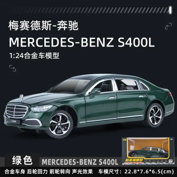 1:24 Mercedes-Benz S400L Diecast Model Car - Image 11