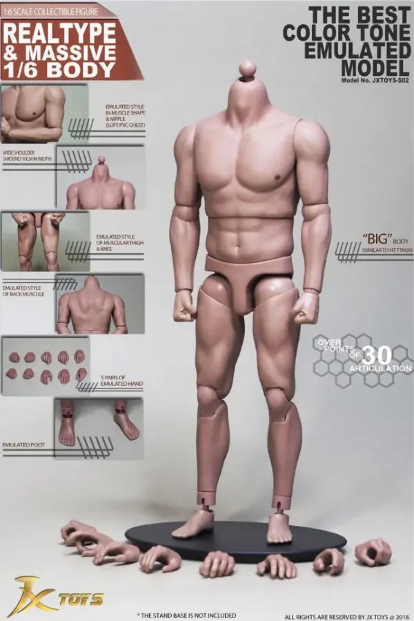 1/6 Scale Male Muscle Action Figure Body - Image 8