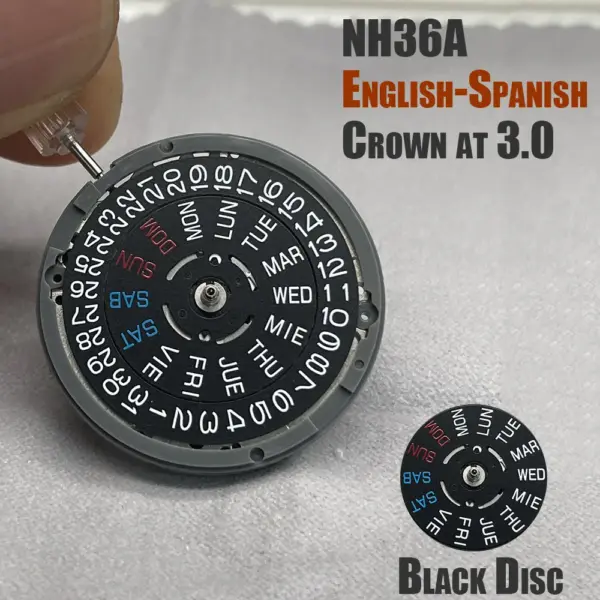 Japan NH36A Automatic Movement Black/White - Image 9