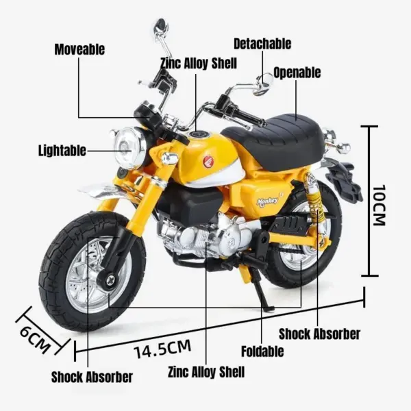 1:12 Honda Monkey Diecast Motorcycle Model - Image 2