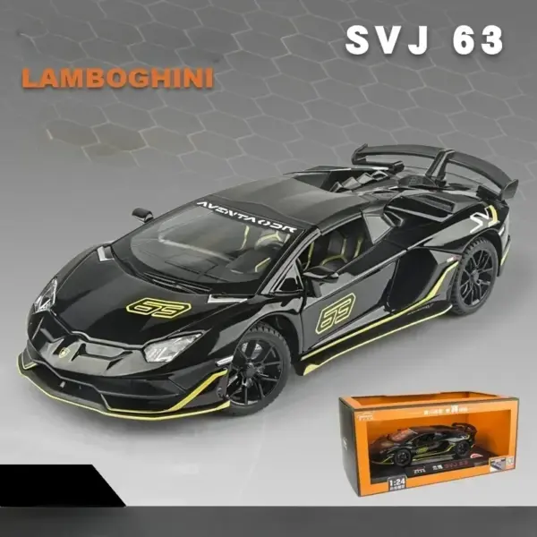 1:24 Scale Lamborghini Aventador SVJ Diecast - Image 11