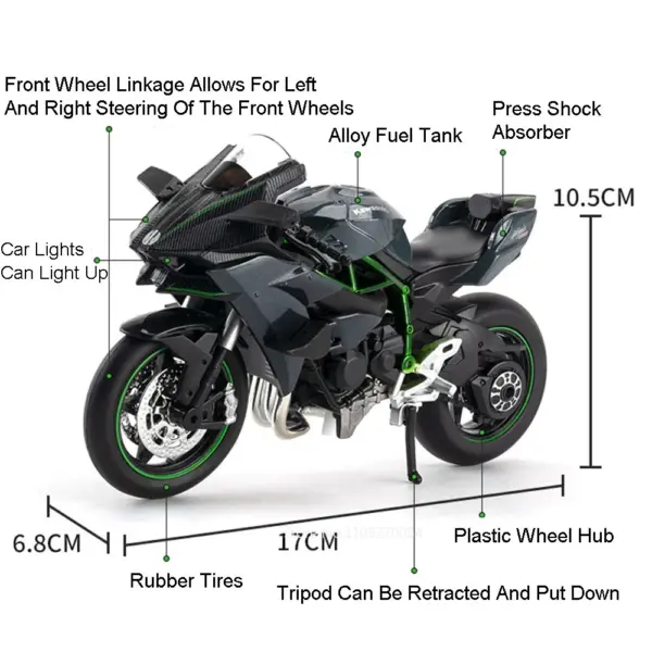 1:12 Diecast Alloy Motorcycle Model for Kids - Image 2