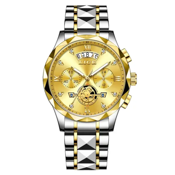 LIGE Men's Quartz Chronograph Watch Waterproof - Image 8