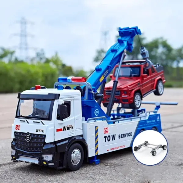 1:18 Alloy Rescue Truck Diecast Model Toy - Image 7