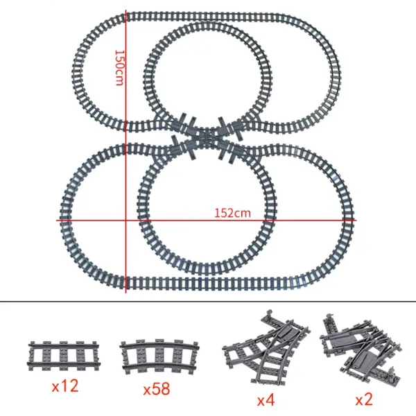 Flexible Building Block Train Tracks Set - Image 26