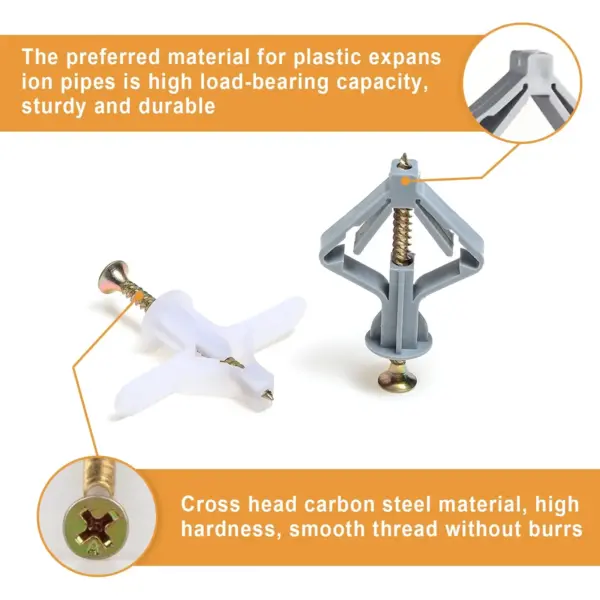 50pcs Nylon Drywall Anchor and Screw Kit - Image 5
