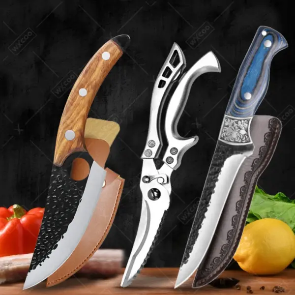 Professional Chef's Stainless Steel Knife Set