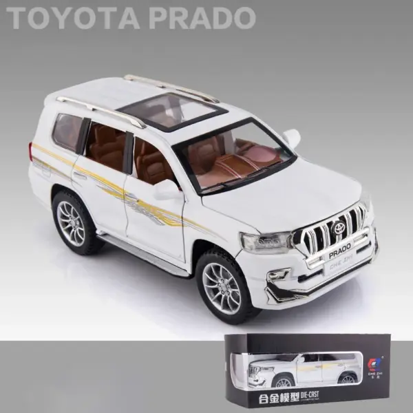 1:24 Alloy Toyota Land Cruiser Prado Model Car - Image 8