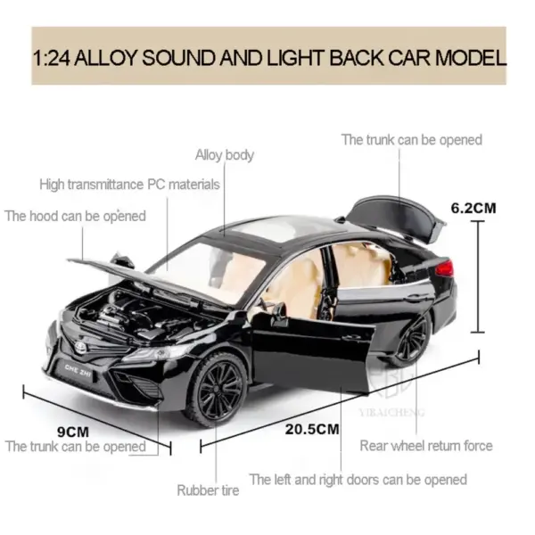 1:24 Toyota Camry Diecast Model Car - Image 3