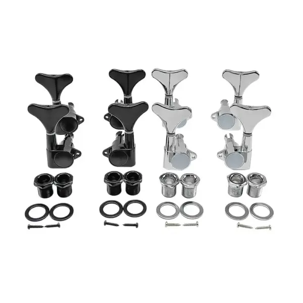 Bass Guitar Tuning Pegs Set with Ferrules and Screws