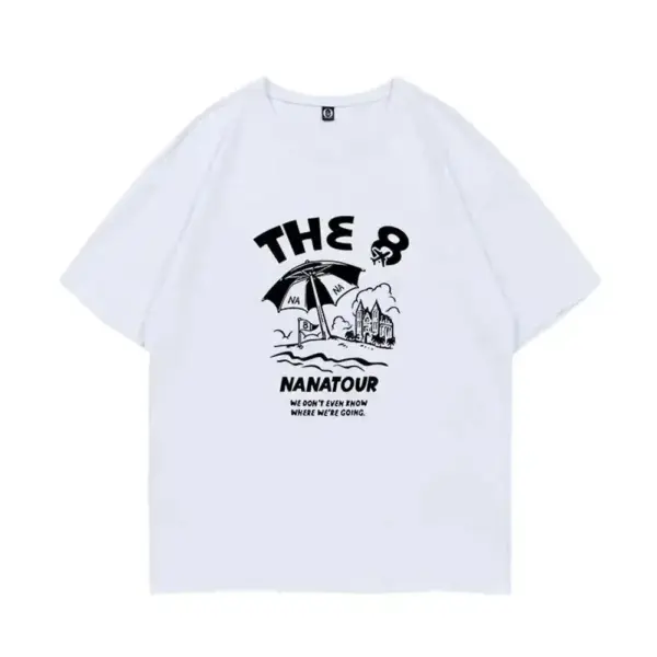 Minimalist White Kpop Women's T-shirt - Image 5