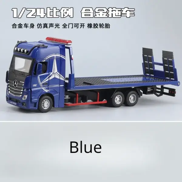 1:24 Scale Mercedes Benz Flatbed Truck Model - Image 11