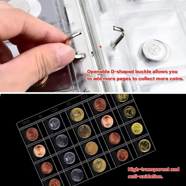 Coin Collection Album with 260 Pockets - Image 2