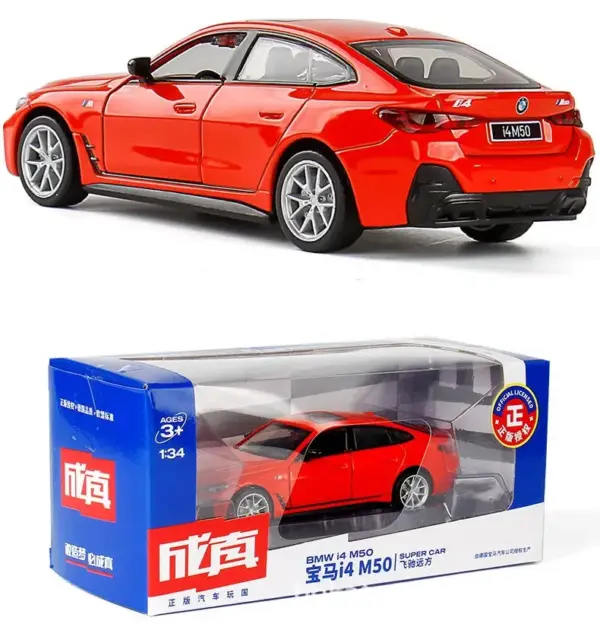 BMW I4 M50 Diecast Model Car 1:34 Scale - Image 5