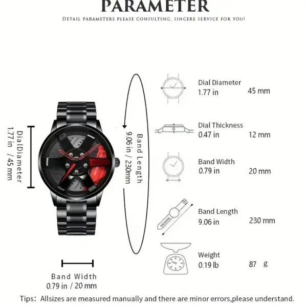 GADYSON A1605 Fashion Racing Brake Calipers Watch - Image 6