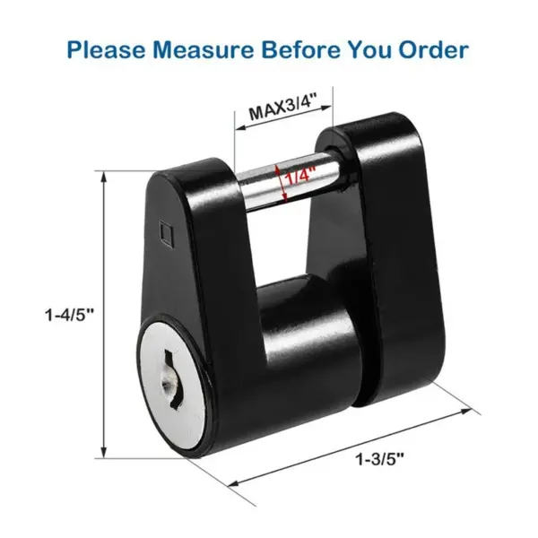 Zinc Alloy Trailer Hitch Coupler Lock 1pc - Image 4