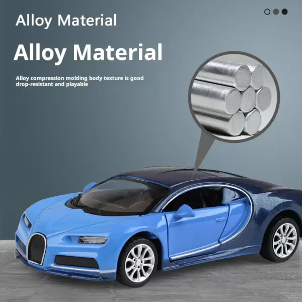 1:36 Bugatti Diecast Toy Car Model - Image 4