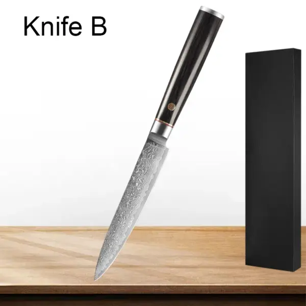 Multifunctional Chef's Knife Set with Wood Handle - Image 11