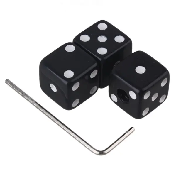White Plastic Dice Guitar Control Knob Set of 3 - Image 4