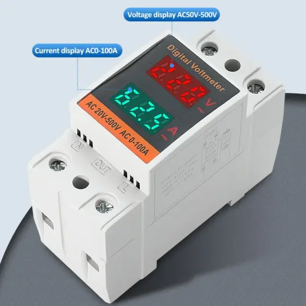 LCD Dual Digital Din Rail Power Meter - Image 5