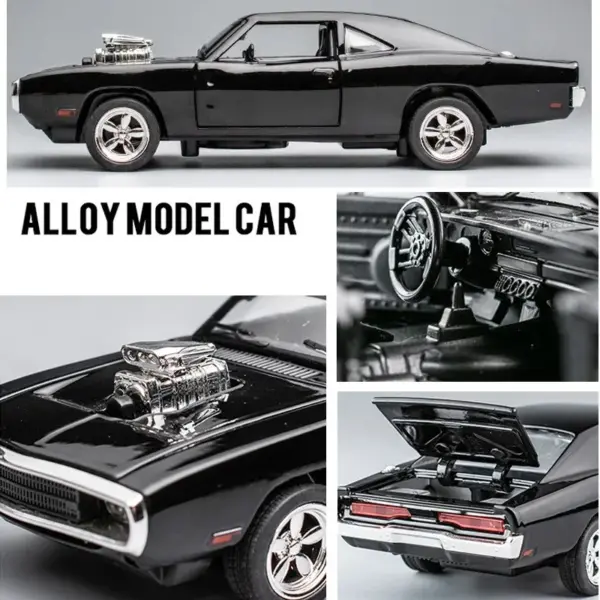 1:32 Diecast 1970 Dodge Charger Model Car - Image 3