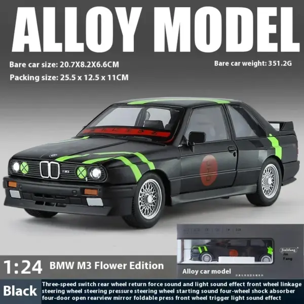 1:24 BMW M3 E30 Metal Diecast Car Model - Image 9