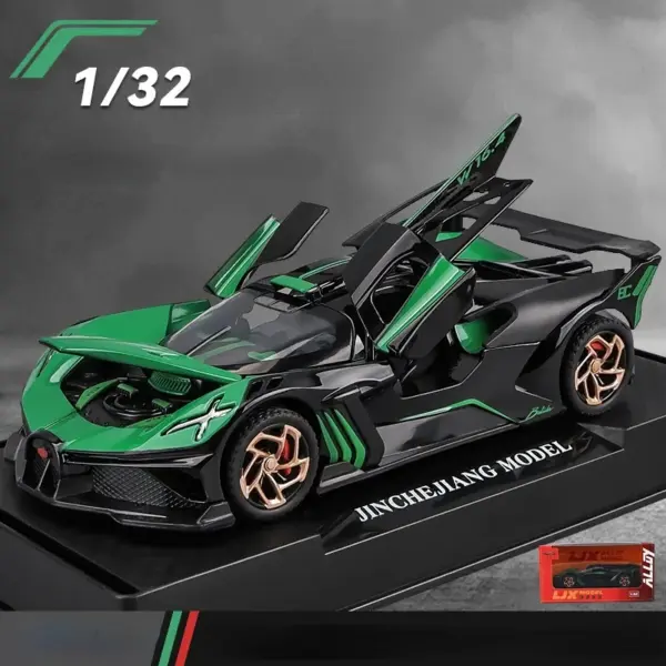 1:32 Bugatti Bolide Alloy Diecast Model Car - Image 6