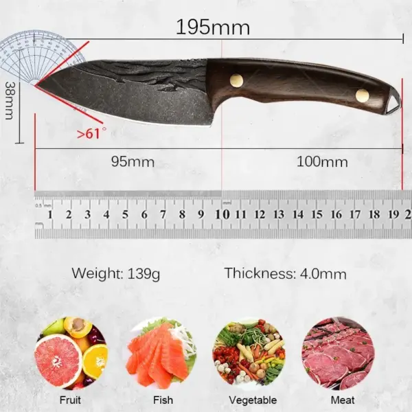 Handcrafted Stainless Steel Chef Knife 9.5 Inch - Image 2