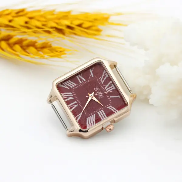 Rose Gold Square Watch Head 30mm 16mm Band - Image 12