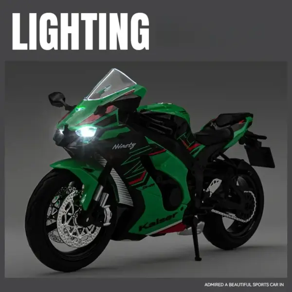 1:12 Kawasaki Ninja ZX-10R Diecast Motorcycle - Image 4