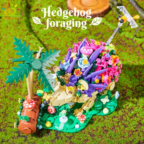 Flower Hedgehog Building Block Set by HUIQIBAO - Image 2