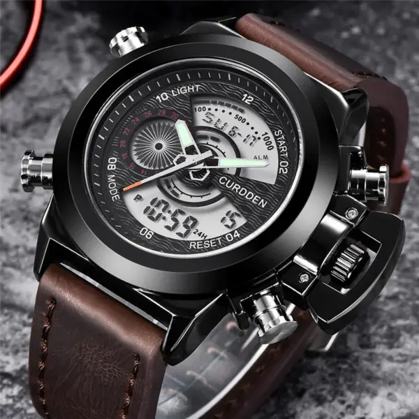 CURDDEN 7166 Dual Time Sports Watch - Image 2