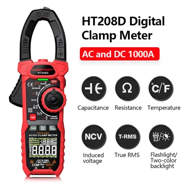 HT208A/D True RMS Digital Clamp Meter