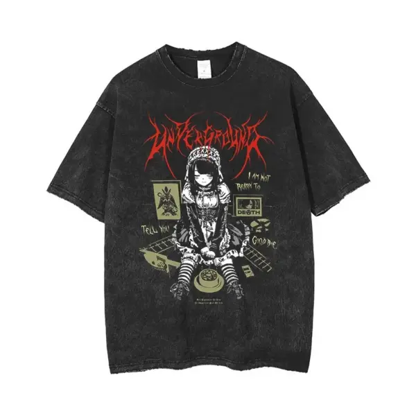 Gothic Printed Oversized T-Shirt for Men - Image 7