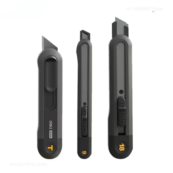 Deli Retractable Utility Knife with 3 Blades - Image 2
